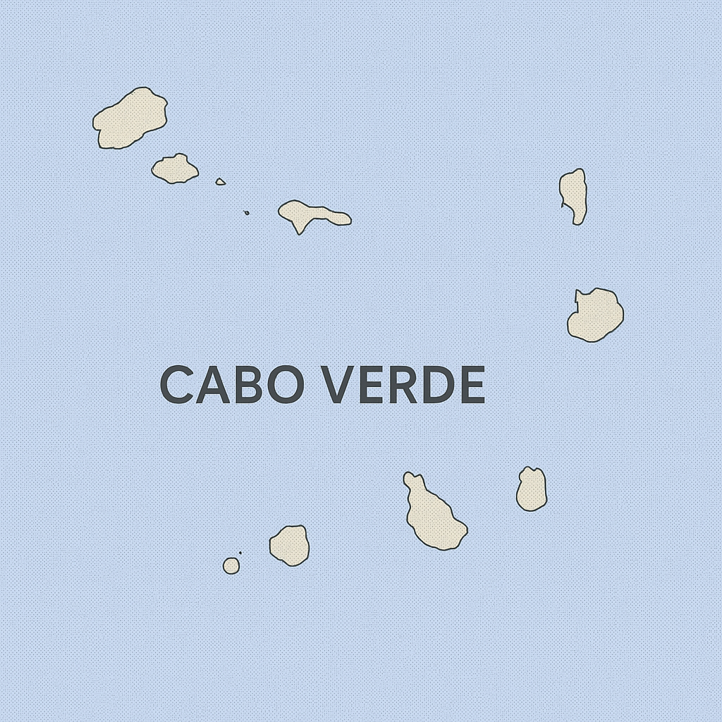 Cabo Verde country map showing our service coverage